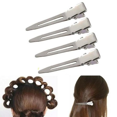 Frisörhårklämma Enhåls Hårnål Flick Curl Setting Section Anka Nål