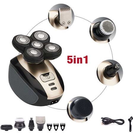 Herrar 5-i-1 Elektrisk Rakapparat & Grooming Kit: Hårräser