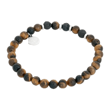 by BILLGREN Benji Beaded Bracelet Brown Accessoarer Herr Brun 19 cm