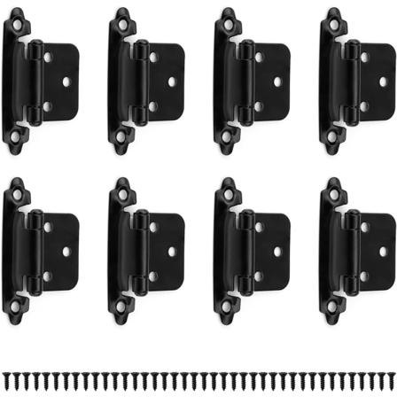 8 stk. metallhengsel, svart dørhengsel tykkelse 1,4 mm, skap