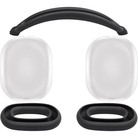 Suojasetti AirPods Max -kuulokkeille, suojus + TPU-kotelo + silikonisuojus, hikeä hylkivä lisävaruste, helppo pestä, naarmuuntumaton