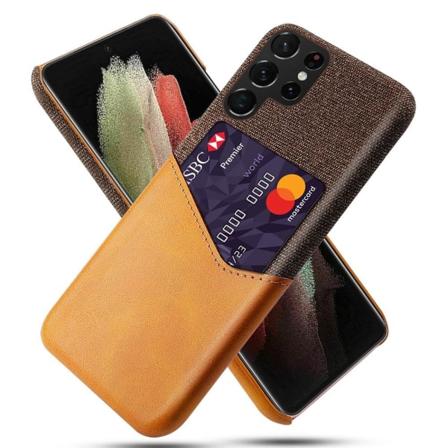 Bofink Samsung Galaxy S22 Ultra skal med korthållare - Brun Brun