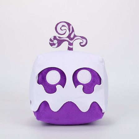 Blox Fruits Game Peripheral Fruit Leopard Print Box Plyschleksak Lila Box Docka(15cm,grimaslåda 200g)