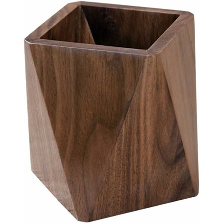 1PC Skrivbords Pen Behållare Hållare Kontor Skrivbord Pen Hållare Skrivbord Organizer Bord Dekoration (Färg: Brun)