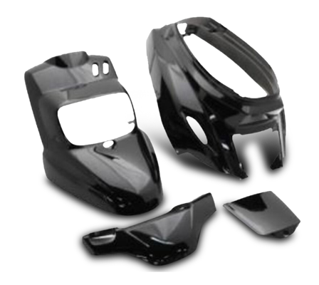 Plastikset V-Parts Schwarz 4-Teilig - Yamaha Original 50 2004-2011
