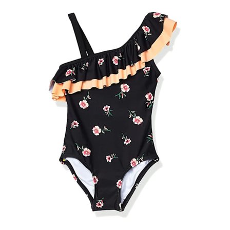 Jentesvømmedrakt Småbarn Jente Ett Stykke Badedrakt Off Shoulder Badedrakter Strand Badedrakt for Barn 10-12 År