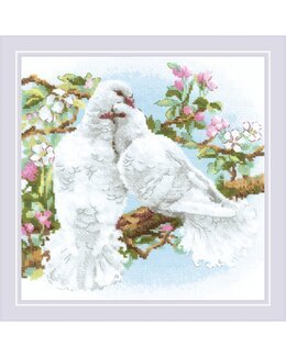 Broderikit Billede Duer - Riolis