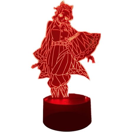 Anime 3D-lamppu Kochou Shinobu Yövalo 7 Väriä Kosketus/Kaukosäädin 16 Väriä Vaihtuva Led Illuusio Yövalo Lapsen Huoneen Sisustukseen 