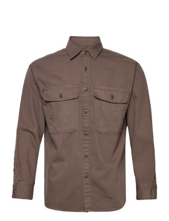 Anf Mens Wovens Overshirts Brun Abercrombie & Fitch