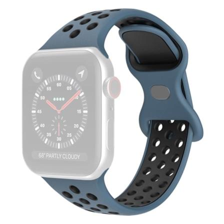 Apple Watch (41mm) kaksivärinen silikonikellon hihna - Sininen / Musta Koko: S / M Blue