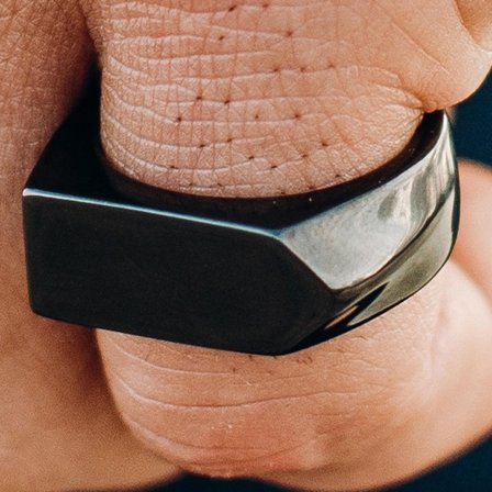 Svart Vincent Ring for menn - Stålringer