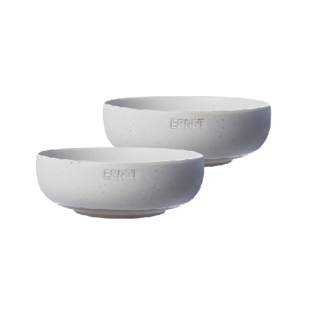 ERNST Skål stengods 2-pack Serveringstillbehör Vit d14 h4,5