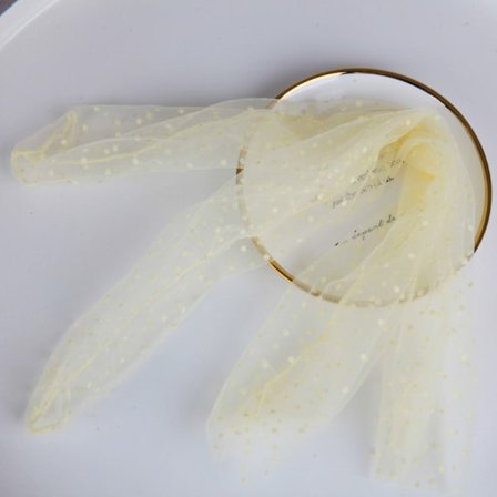 Dot Lace Sock Transparent Mesh Sokker LYSGUL