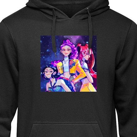 Barnehettegenser Kpop Demon Hunters Trio Jenter Kosmisk Rom Idol Kraft Energi Glød