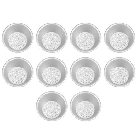 10 stk Mini 7cm Runde Kopper Aluminiumskakeform Baking og Dampverktøy