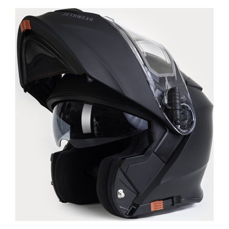 Jethwear (2025) Snöskoter Öppningsbar Hjälm Svart M