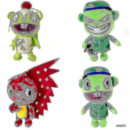 Happy Tree Friends -pehmolelut Kawaii Cartoon Anime -pehmolelut Pehme Tyyny Huoneen Koriste Nuken Lahja Lapsille d