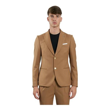 Daniele Alessandrini Formal Blazers Brun, Herre Jakkesæt Blazer