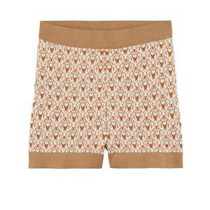 Paade Mode Intarsia Shorts Cannoli White 4 Years - Shorts - 4 years - Beige - Junge