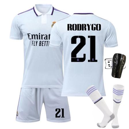 22-23 Real Madrid Hemma fotbollströja Vinicius nr 20 VINI JR Rodrygo 21 With socks+protect #18