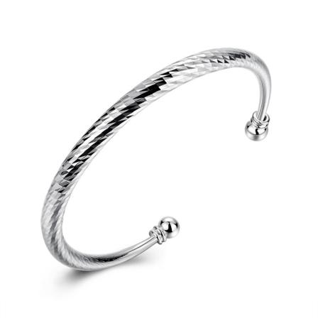 Håndlaget armbånd for kvinner i 925 sterling sølv, åpent armbåndsdekorasjon