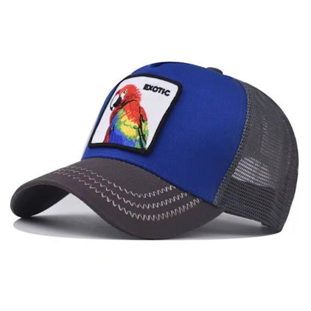 Papegoja Broderad Trucker Cap Baseball Cap Justerbar