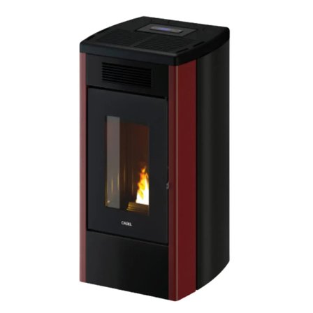 Stufa a pellet Cadel Atena Plus 12 ad aria canalizzata 12 kW - WiFi ROSSO