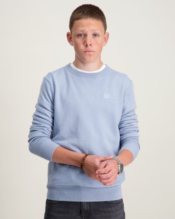 BVALDI Lusso Morbido cashmere-blend Crewneck Blau Pullover Jungen - Kids Brand Store