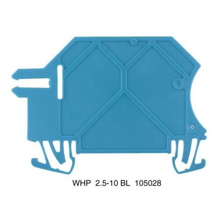Weidmüller WHP 2.5 Støtteplate 1,5 mm tykk, blå, Elfordeling & strømforsyning