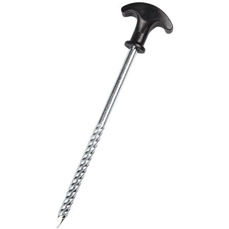 6 stk teltplugger i stål, kraftige plugger med gjenger for camping og utendørstelt i stål, 20 cm, Fonepro