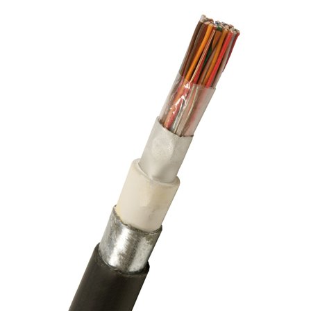 Nexans ELAQPQB Telekabel 50x2x0.6 mm, svart 500 m, trumma, Anslutningsdon & kablar