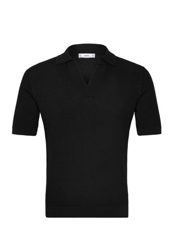 Mango | Structured Fine-Knit Polo Shirt | S