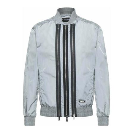 Dsquared2, Bomber Jackets Szary, Mężczyzna, Rozmiar: M