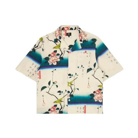 Edwin Hiroshige Shirt SS beige, Herr, Herr, Storlek: S