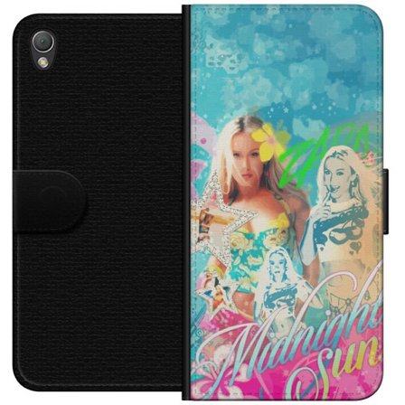 Yhteensopiva Lompakkokotelo Sony Xperia Z3 Seikkailumaailma Steve, Creeper ja eläimillä värikkäässä palikkagrafiikassa