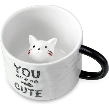 Animal Keramisk Krus, Sød Tegneserie Håndlavet Keramik Kop, Kat St