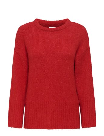 Onlmaggie Life Ls Loose O-Neck Cc Knt Tops Knitwear Jumpers Red ONLY