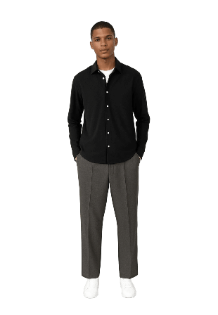 Ciszere Walker Cord Shirt Button-downskjortor Herr Svart L