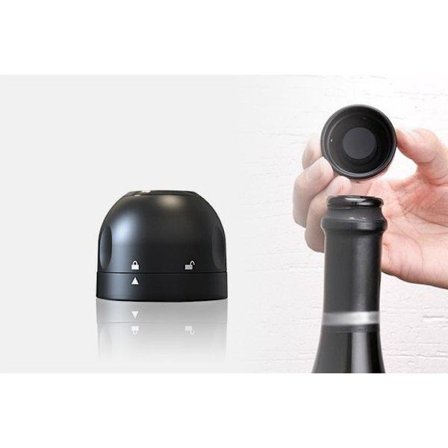 Champagne- og vinkork 1-, 2- eller 4-pakning Svart Svart Svart