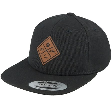 Kinder Kiddo Cap - Schwarz snapback Cap - Kinder Nature & Animal Icons Engraved Black Snapback @ Hatstore