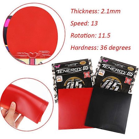 Butterfly Tenergy 05 Bordtennisgummi Ping Pong Gummi Svamp 2.1mm Revers Lim Racket Cover Treningstilbehør