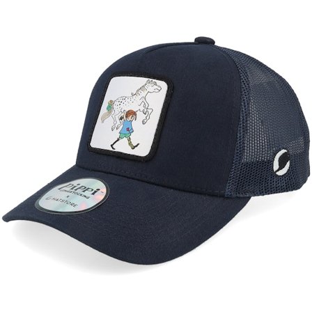 Pippi Langstrumpf - Blau trucker Cap - Kids Pippi Kleiner Onkel Navy Trucker @ Hatstore