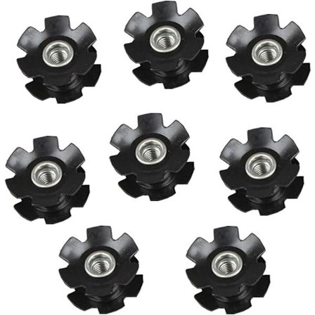 8 st/set Universal Headset Star Nut Inställningsverktyg Cykelgaffel Star Nut för Mountainbike Landsvägscykel Headset 1-1/8 tum (28,6 mm)
