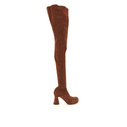 Stella McCartney, Duck city glitter over-the-knee boots Brązowy, Kobieta, Rozmiar: 38 EU