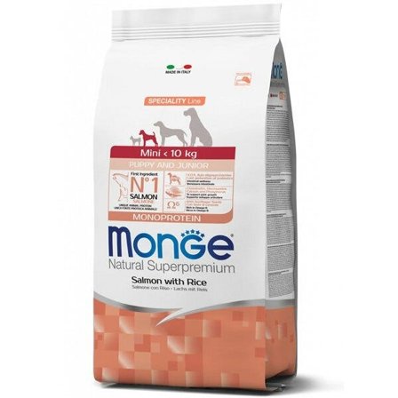 Monge Natural Superpremium Mini Salmone con Riso Cibo Secco Cani