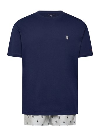 Over D Tee & Woven Boxer Navy Tommy Hilfiger