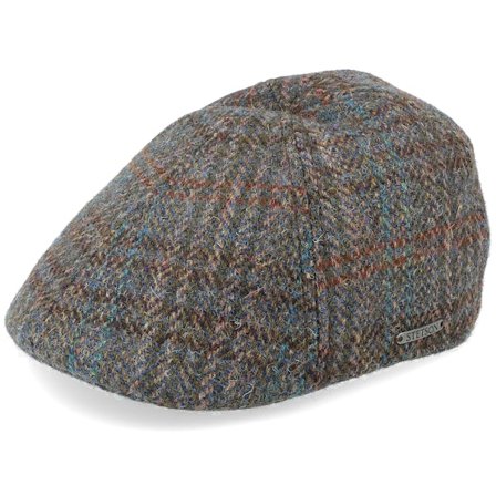 Stetson - Grau flatcap Cap - Texas Harris Tweed Flat Cap @ Hatstore