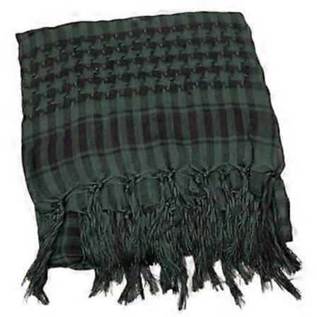 Klassisk Hovedbeklædning Shemagh Tørklæde til Solbeskyttelse Arabisk Keffiyeh Hovedtørklæde Arabisk Hovedbeklædning Etnisk Hijab Sjal - mørkegrøn