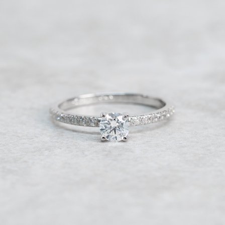 Förlovningsring Kärleksört, 18K Vitguld : 1 Carat - Förlovning- och vigselringar