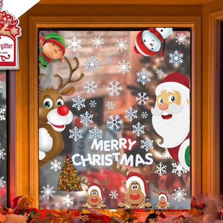 Söpö joulupukki joulu itseliimautuva ikkunakoriste joulukoriste KLB